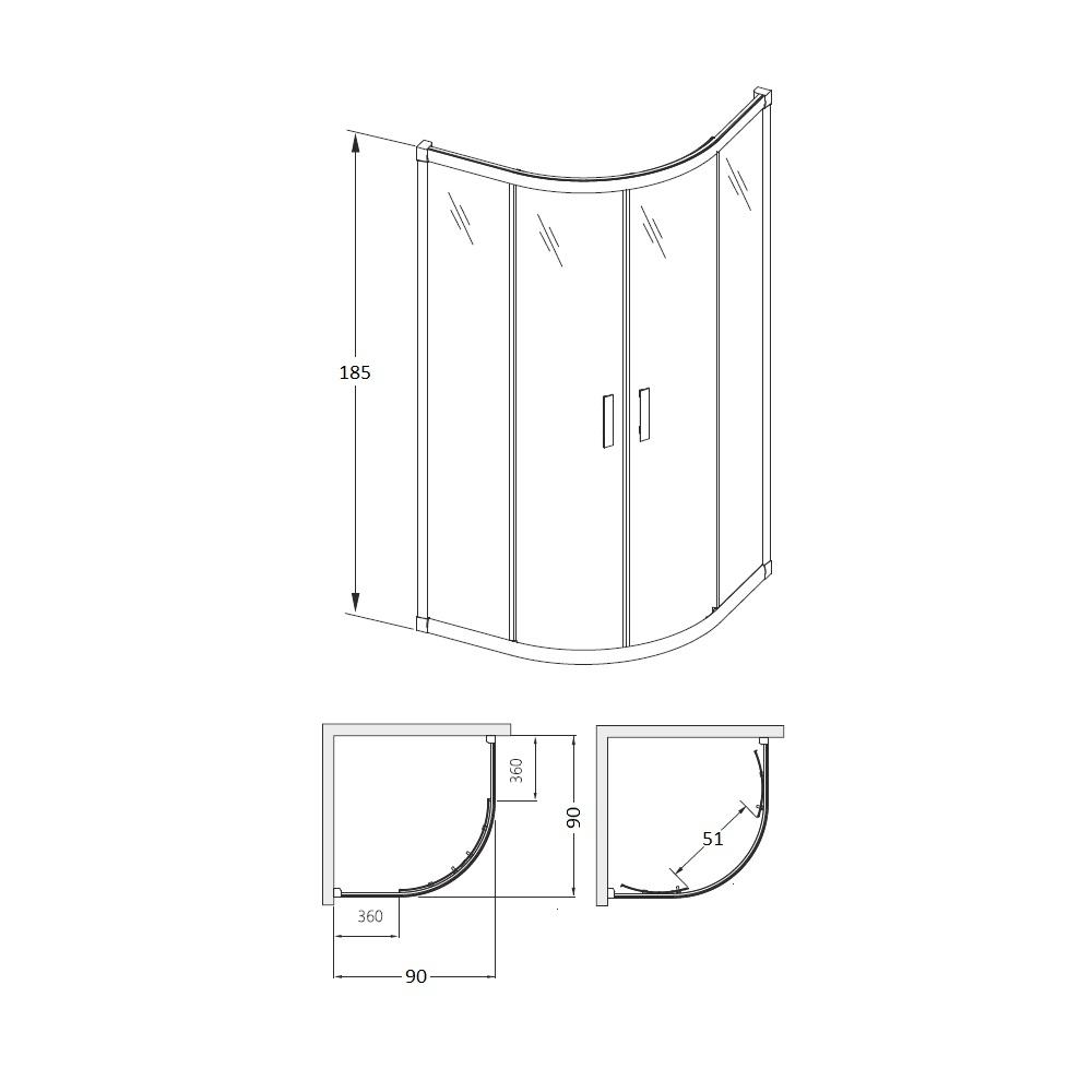 dushova-kabina-armaform-nigra-90x90x185-110-40105-cklo-spagetti-5-mm-z-piddonom-210-06919-1